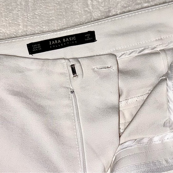 Zara Basic Zip Pants Slim Mid-rise Size XS - Picture 4 of 4